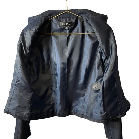 Kasper Denim Type Open Front Blazer Size 8 - Picture 4 of 10
